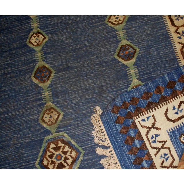 Indian 1930s Handmade Antique Indian Dhurri Kilim For Sale - Image 3 of 7