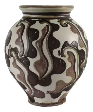 Large Ceramic Vase with Abstract Pattern by Herman A. Kähler, 1920s