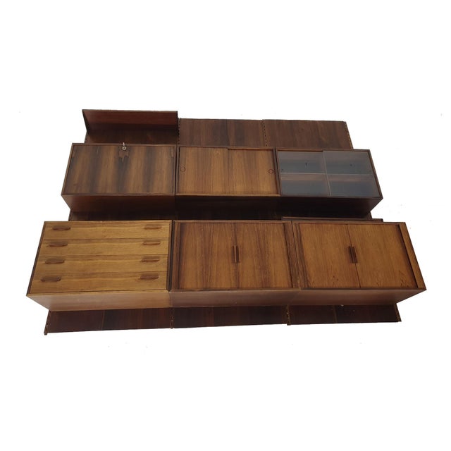 Wood Wall Unit by K. Kristiansen for Feldballes Mobelfabrik For Sale - Image 7 of 18