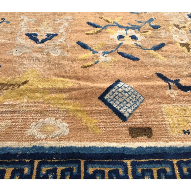 Antique 18th Century Chinese Ningshia Rug - 12′ × 12′ For Sale - Image 4 of 13