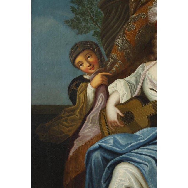 After J-F Courtin, The Zither Player, 1850, Oil on Canvas, Framed For Sale - Image 13 of 18