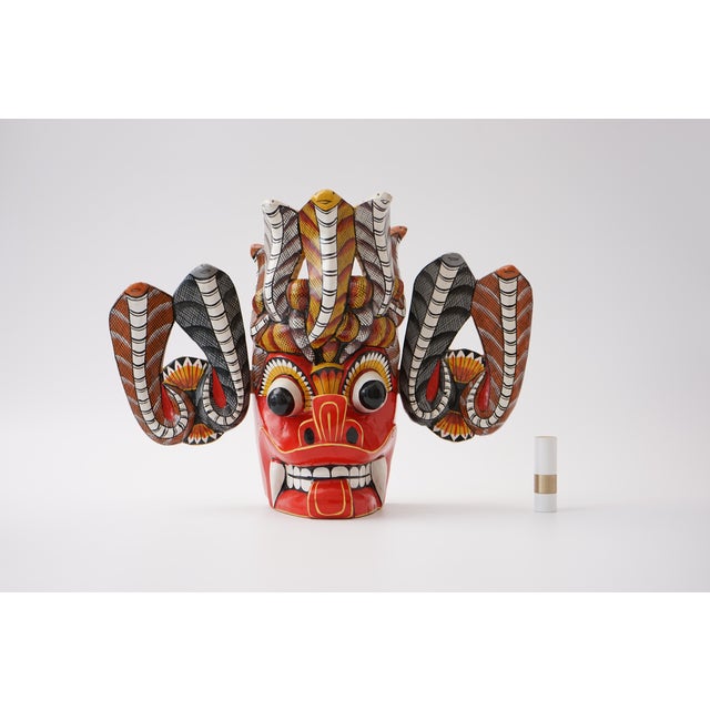 Traditional Wooden Mask, 1970s, Set of 3 For Sale - Image 13 of 14