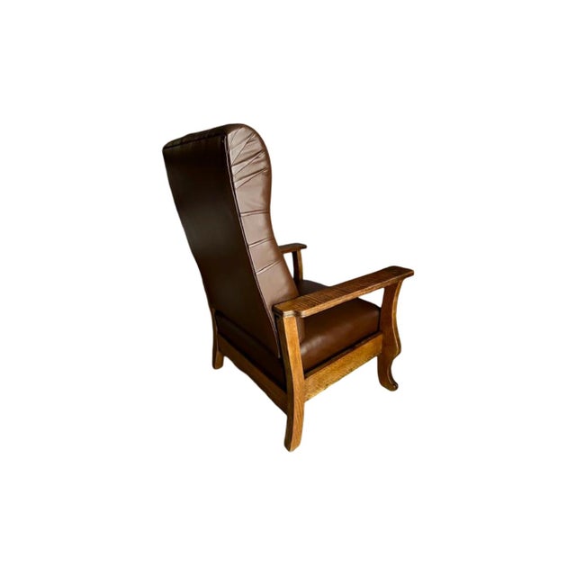 Antique 1900's "The Kelly Automatic Morris Reclining Chair" For Sale In Sacramento - Image 6 of 14
