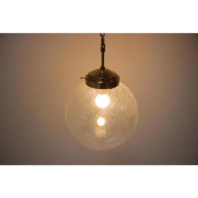 Mid-Century Big Glass Pendant by Kamenicky Senov, 1970s For Sale - Image 9 of 10