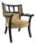 Transitional Gold and Brown Curvy Accent Chair For Sale