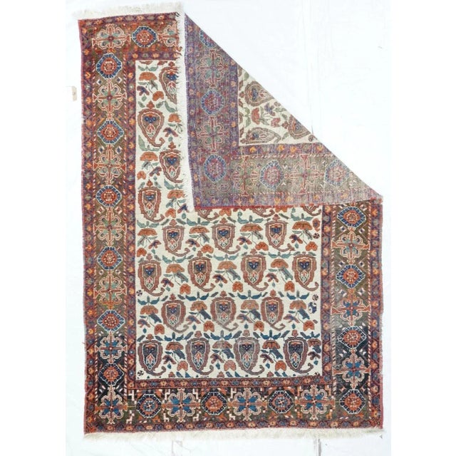 Antique Afshar Rug 4'4'' x 6'1'' For Sale - Image 4 of 11