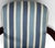 Late 20th Century Pair of Vintage Upholstered Queen Anne Style Striped Armchairs With Shell Carving For Sale - Image 5 of 17
