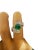 Art Deco Elegant Colombian Emerald and Diamond Ring Size 9 For Sale - Image 3 of 6