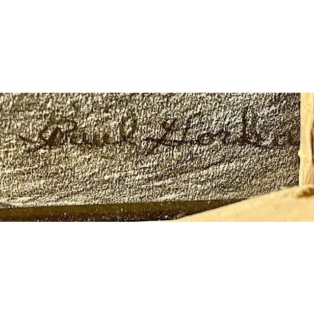 Eccentric Art Nouveau Rustic Frame With a Signed Paul Gorka Print For Sale - Image 11 of 13