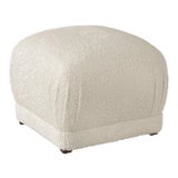 Image of Sinclair Ottoman in Sheepskin Natural For Sale