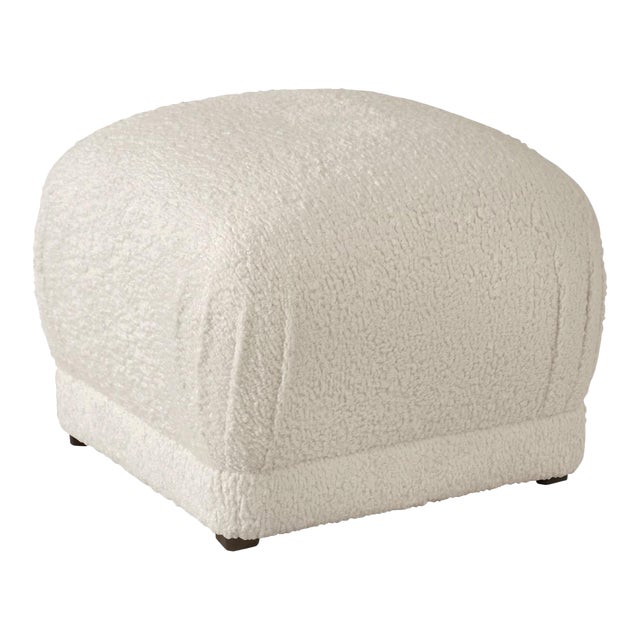 Sinclair Ottoman in Sheepskin Natural For Sale