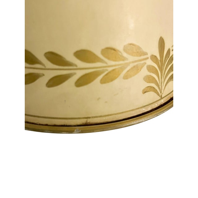Vintage Cream Tole Double-Arm Table Lamp With Pierced Shades – Hollywood Regency Style For Sale - Image 14 of 18