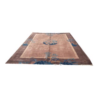 1920s Antique Nichols Style Art Deco Chinese Rug For Sale