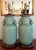 Chinese Ralph Lauren Lamps Chinese Crackled Pottery Celadon With Pomegranate Handles -a Pair For Sale - Image 3 of 15