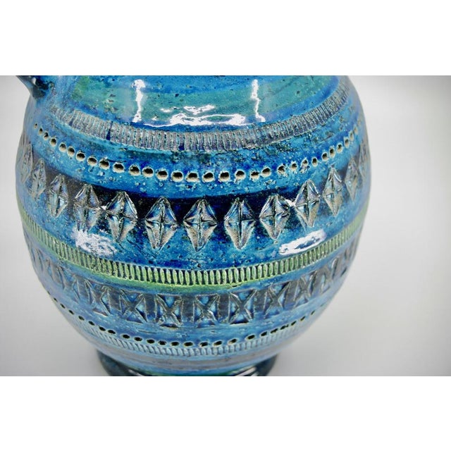 Blue Large Rimini Blue Series Vase by Aldo Londi for Bitossi, 1960 For Sale - Image 8 of 9