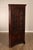 High Quality American Made Solid Cherry Wood Corner Display Cabinet with Illuminated Interior, Fixed Scalloped Shelves,...