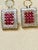 Estate 3 Ct Ruby & 3 Ct Diamonds Square Post Earrings 18 Karat Yellow Gold 13.5G For Sale - Image 9 of 18
