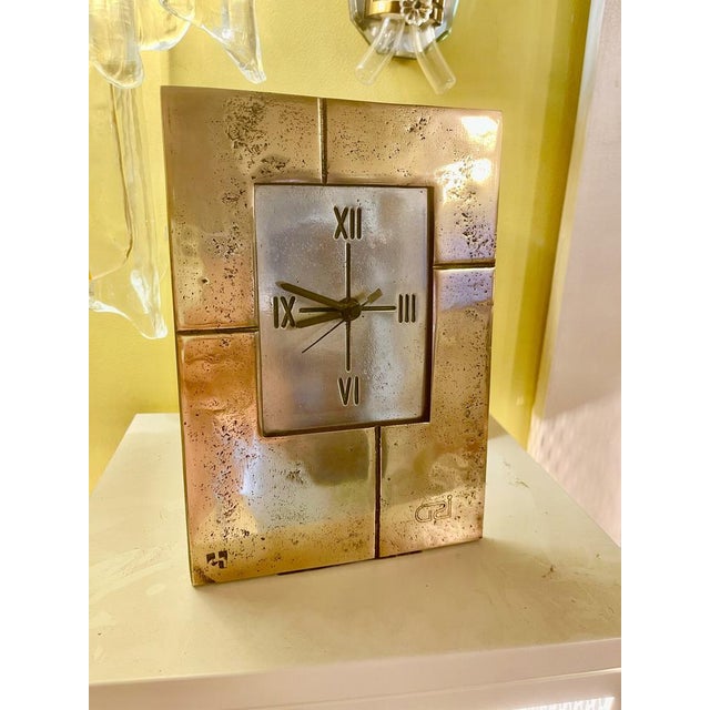 Metal Large Model Table Clock from David Marshall, Spain, 1960s For Sale - Image 7 of 7