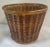 Wood Vintage Wicker Waste Basket For Sale - Image 7 of 7