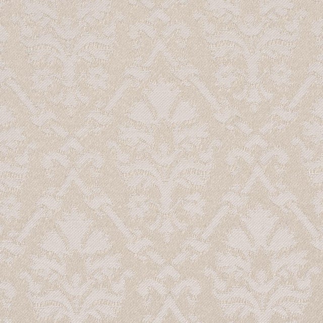 Schumacher Schumacher Grant Damask Fabric In Ivory For Sale - Image 4 of 5