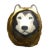 Vintage 1958 Lonnie H. Temple Alaskan Husky Sculpture Hand Made and Painted For Sale