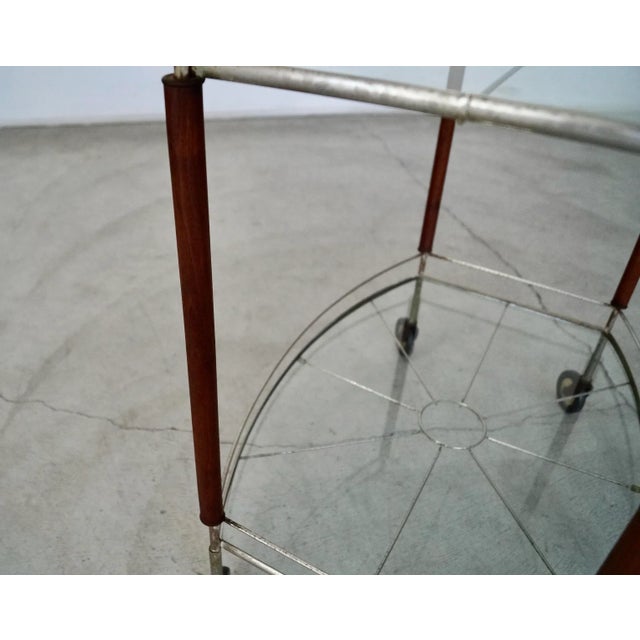Wood Mid-Century Modern Bar Cart For Sale - Image 7 of 13