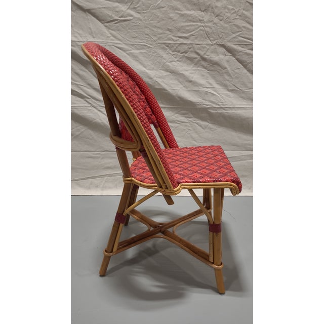 French Late 20th Century Vintage Red French Bistro Chair For Sale - Image 3 of 8