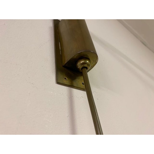 Italian Telescopic Wall Light in Brass and Leather, 1950s For Sale - Image 6 of 16