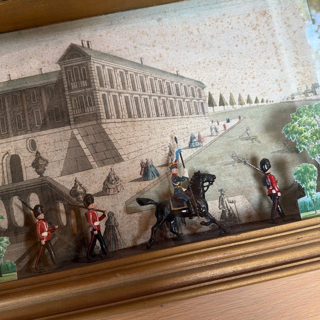 Wood Vintage British Royal Guard and Palace Diorama Shadow Box For Sale - Image 7 of 12