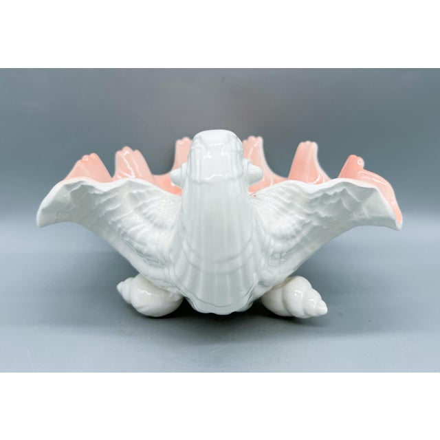 Fitz and Floyd White & Coral Seashell Dish – Coastal Soap Holder or Catchall For Sale - Image 9 of 14