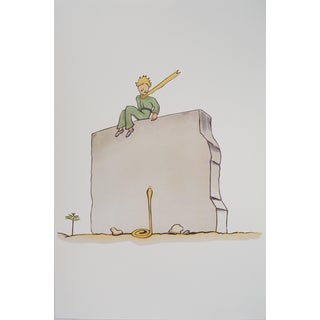 Antoine De Saint-Exupery, Le Petit Prince et la tentation du serpent, Lithograph For Sale