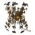 1970s Italian Smoked Glass Sputnik Chandelier, Attributed to Fontana Arte For Sale