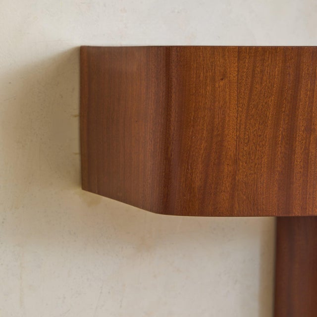 Italian Two-Tone Mahogany Wall-Mounted Console, 1970s For Sale - Image 10 of 11
