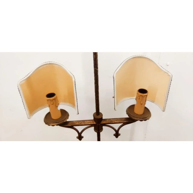 Metal Medieval Table Lamp in Hammered Brass For Sale - Image 7 of 13