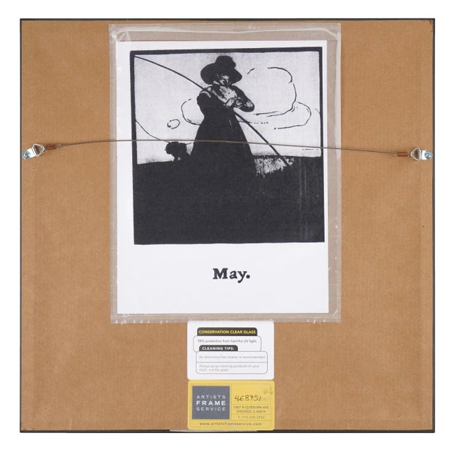 Black Four Woodblock Prints From “An Almanac of Twelve Sports” by William Nicholson, 1898 For Sale - Image 8 of 12