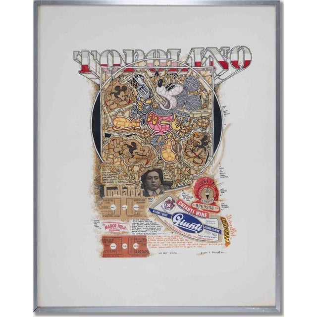 Modern John S. Fawcett, Mickey Mouse Collage, 1972, Mixed Media, Framed For Sale - Image 3 of 3