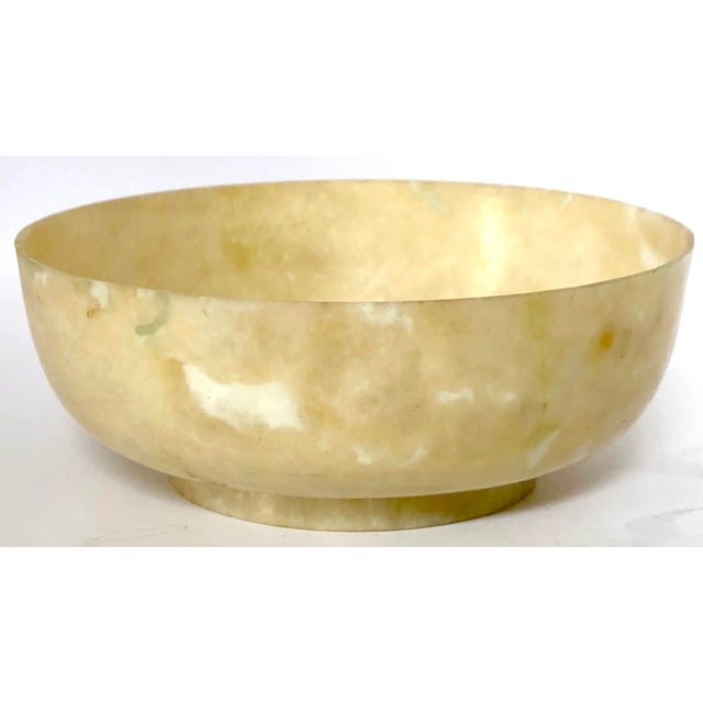 Mid 20th Century Carved Translucent Stone Bowl For Sale - Image 5 of 5