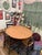 Vintage Heywood-Wakefield Style Drop-Leaf Dining Table With 4 Hitchcock Rush Seat Chairs – Old Colony Style For Sale - Image 10 of 12