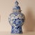 Royal Delft Vase Baluster Chinoiserie Peacock Blue and White Delftware For Sale - Image 9 of 14