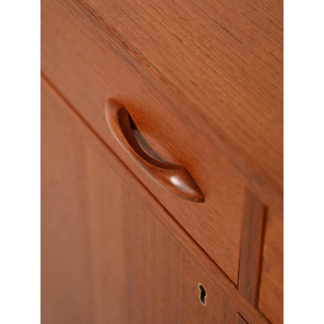 Swedish Teak Sideboard with Carved Handles, 1960s For Sale - Image 11 of 13