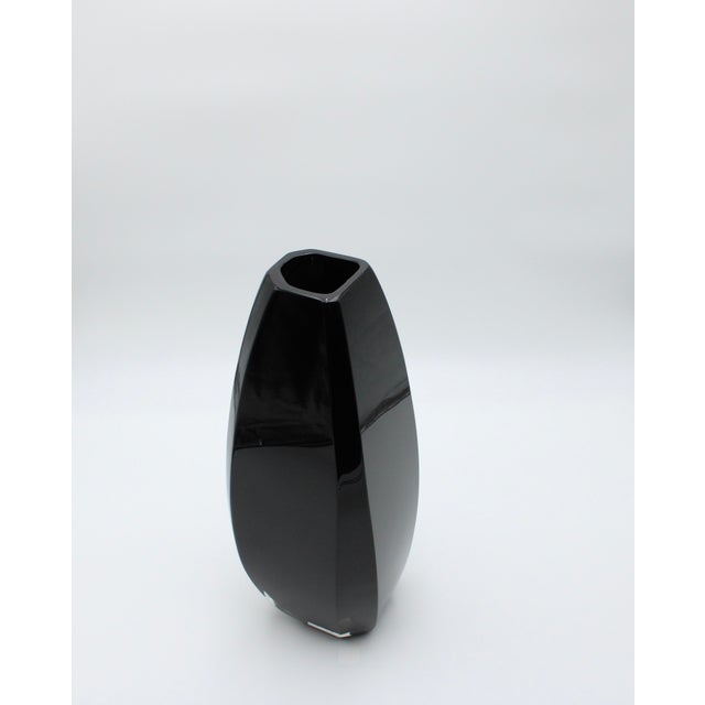 Murano Vela Giant Black Murano Vase For Sale - Image 4 of 6