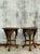 Infuse your space with rustic charm using this stunning pair of Vintage Boho Patinated Wrought Iron Tables, where old-...