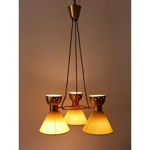 Mid-Century Modern Six-Flamed Pendant Lamp, 1950s For Sale - Image 17 of 18