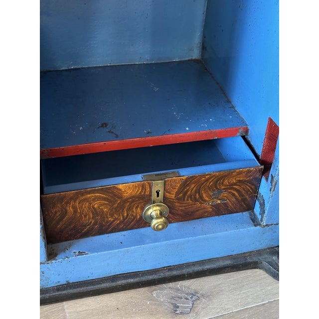 A beautiful small antique safe in completely original condition. Includes the original key and a fully functional lock....