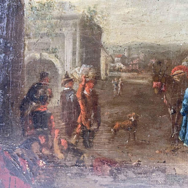 Flemish Artist, Landscape Composition, 1600s, Oil on Copper, Framed For Sale - Image 7 of 9