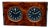 Linley Walnut Burl and Chrome Dual-Time Desk Clock, 2005 For Sale