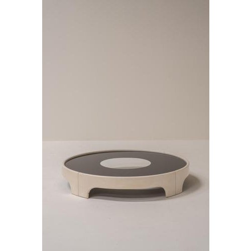 Circular Off-White Coffee Table by Tito Agnoli, Italy, 1970s For Sale - Image 3 of 8