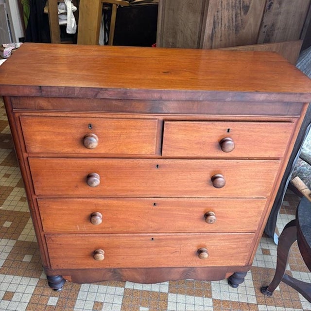 English Wood Chest of Drawers For Sale - Image 4 of 6