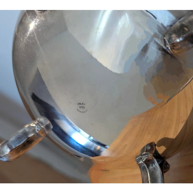 Vintage Italian Silverplate Water Pitcher With Ice Guard For Sale - Image 4 of 4