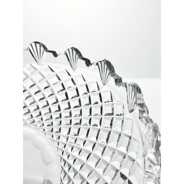 Glass 1990s Waterford “Master Cutter Collection” Large Crystal Centerpiece Pedestal Bowl For Sale - Image 7 of 11